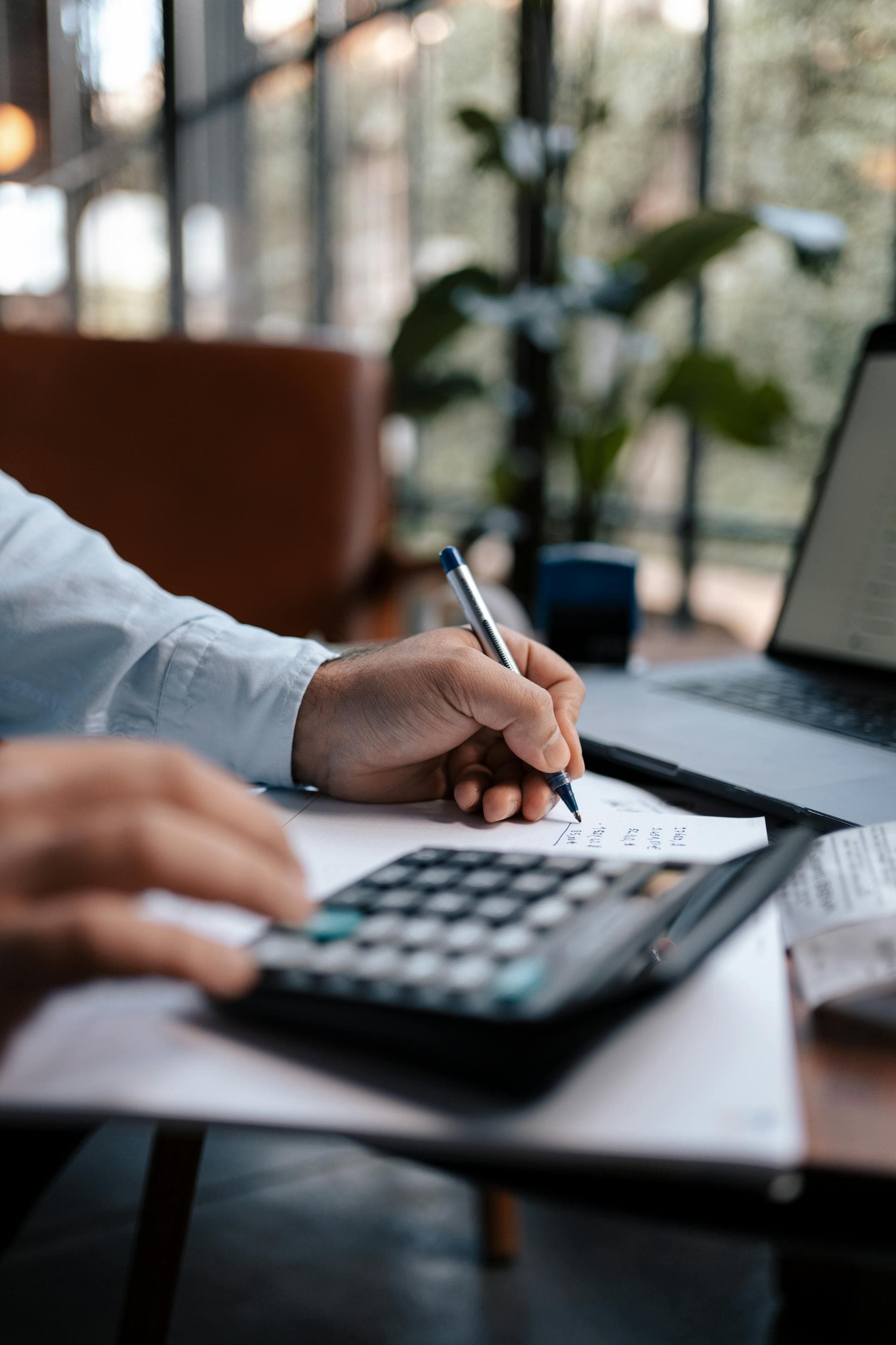 Tax documents and calculator